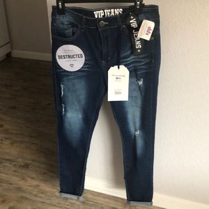 VIP JEAN (Dark blue) ripped